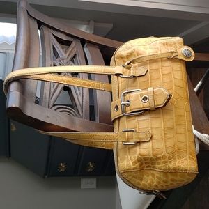 Dooney & Bourke Vintage Croc Embossed Leather Handbag